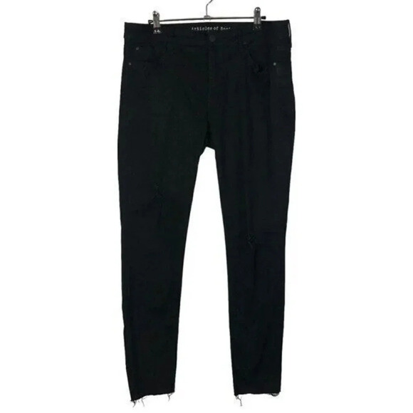 Articles of Society Black Distressed Raw Hem Skinny Jeans 32 - Picture 1 of 4